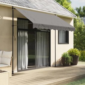 Tenda Da Sole Retrattile Antracite 250x150 Cm Tessuto E Acciaio /