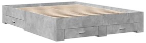 Giroletto cassetti grigio cemento 150x200 cm legno multistrato