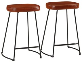 Sgabelli Da Bar 2 Pz Marrone Scuro 41x29x62 Cm /