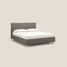 Teresa letto contenitore e sfoderabile in tessuto misto cotone impermeabile T13 tortora