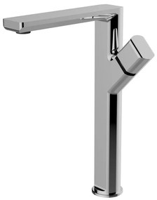 Rubinetto per lavabo getto a cascata d'acqua Neo cromo lucido SENSEA H 28 cm