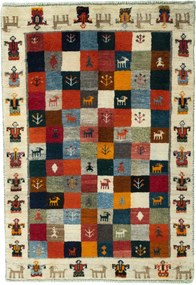 Gabbeh Tappeto 120x90 (Iran) Annodato A Mano