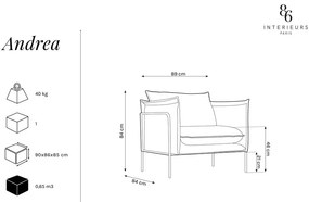 Poltrona beige Andrea - Interieurs 86