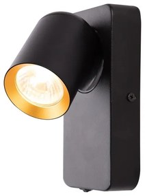 Faretto da parete ANDY 1xGU10/8W/230V nero/oro