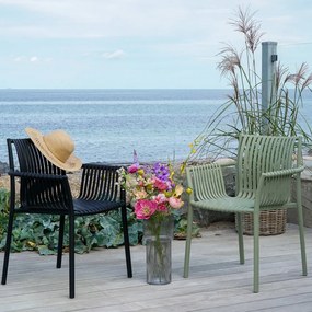 Set di 2 sedie nere da giardino in plastica Tulsa - House Nordic