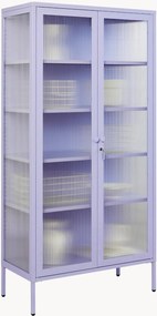 Vetrina in metallo con vetro scanalato The Collector