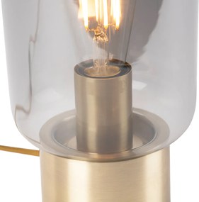 Lampada da tavolo di design in ottone con vetro fumé - Bliss Cute
