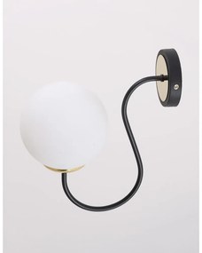 Lampada da parete bianca e nera ø 15 cm Oslo – Squid Lighting