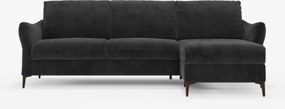 Dalia divano letto angolare con vano contenitore - materasso alto 18 cm in raffinato tessuto smacchiabile T30
