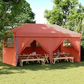 Tendone Per Feste Pieghevole Pop-up Con 4 Pareti Terracotta /