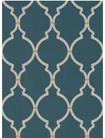 Gittertapete Empire Trellis von Sanderson - Indigo/ Linen