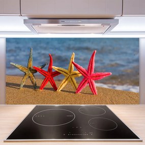 Pannello paraschizzi cucina Arte della stella marina della spiaggia 100x50 cm