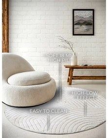 Tappeto rotondo bianco ø 160 cm Panglao New York White – Elle Decoration