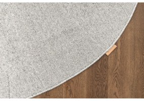 Tappeto rotondo in lana grigio chiaro ø 120 cm Morphic Botanica - Agnella