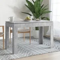 Tavolo da Pranzo Grigio Cemento 120x60x76 cm in Truciolato 800760