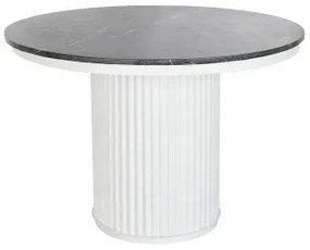 Tavolo da Pranzo DKD Home Decor Bianco Nero Rame Metallo Marmo 110 x 110 x 76 cm