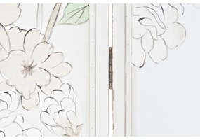 Paravento DKD Home Decor Fiori Legno Nylon (150 x 2 x 180 cm)