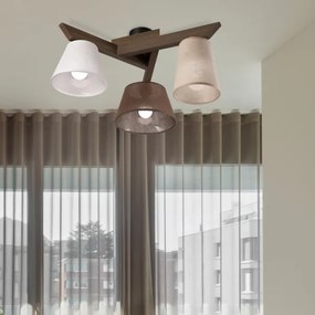 Brilagi - Lampadario LED ANTHONY 3xE14/40W/230V rovere noce