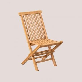 Confezione da 2 sedie da giardino pieghevoli in legno di teak Pira - Sklum