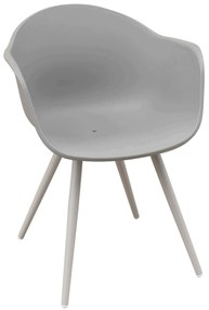 JERRI - set tavolo in alluminio cm 90/180 x 90 x 75 h con 4 Poltrone Dynamo