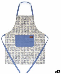 Grembiule con Tasca Vinthera Vinthera Azzurro Cotone (60 x 75 cm) (Pack 12x)