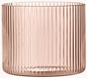 Set di 4 bicchieri in vetro soffiato con scanalatura in rilievo Ripple, 200 ml
