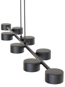 Lampadario Minimal Afrodite Acciaio Nero 8 Luci Gx53 Ip20