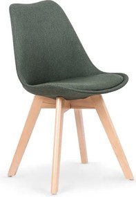 Sedia in tessuto K303 verde scuro - H 83 cm