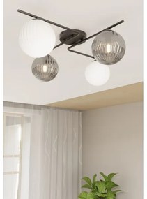 Plafoniera AZURA 4xE14/10W/230V nero/grigio/bianco