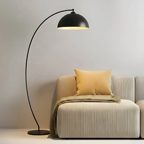 Lampada ad arco Jonera Lindby, Nero, Soggiorno / Sala da pranzo, Metallo, Giovanile, Lampada da terra