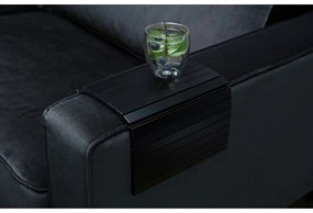 Bracciolo flessibile in legno nero per divano a vassoio - WOOOD