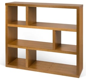 Libreria in legno esotico 120x105 cm Dublin - TemaHome