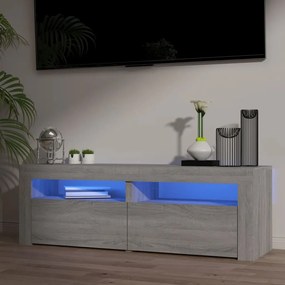 Mobile Porta Tv Con Luci Led Grigio Sonoma 120x35x40 Cmcm /