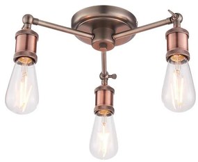 Endon 76124 - Faretto HAL 3xE27/10W/230V, cromo opaco/ramato