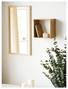Mensola di colore naturale in rovere massiccio con ripiani multipli 30 cm Lattoon – House Nordic