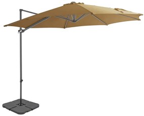 Ombrellone Da Giardino Con Base Portatile Tortora /