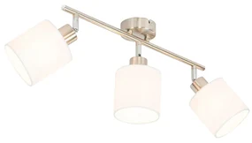 Faretto da soffitto in acciaio con paralume bianco 3 luci orientabile - Hetta