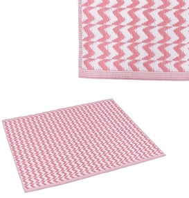 Tappeto per esterni Naxos Rosa Bianco polipropilene 90 x 150 cm