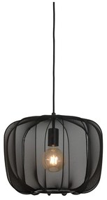 Lampadario nera con paralume in tessuto ø 40 cm Plumeria - Light &amp; Living