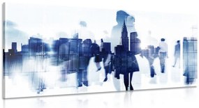 Stampa su tela – Silhouette di uomini d'affari
