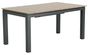 Tavolo da giardino allungabile Clara NATERIAL in alluminio grigio per 6 persone 156/220x90cm
