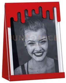 Portafoto di design vernissage grande rosso lucido in ferro e polim...