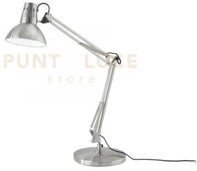 Lampada da scrivania artifex nickel 1 luce attacco e27 23x23x73,8cm...