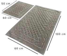 SET 2x Tappeto bagno BAMBI 60x100 cm beige