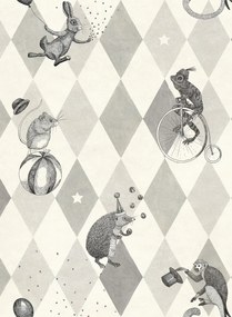 Rebel Walls Carta da parati Circus Corner - Graphite