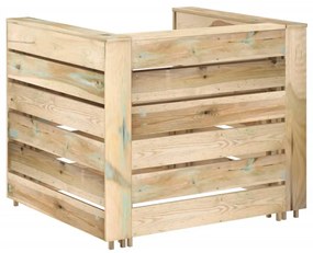 Set Divani da Giardino su Pallet 2 pz Legno di Pino Impregnato