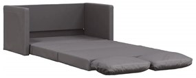 Divano letto da terra 2 in 1 grigio 112x174x55 cm similpelle