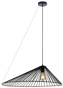 Lampadario a sospensione con filo AURORA 1xE27/20W/230V diametro 60 cm nero