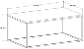 Tavolino 42x100 cm marrone