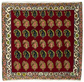 Shiraz Tappeto persiano 60 x 60 Rosso (Iran) Annodato A Mano